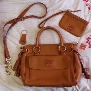 Dooney & Bourke Satchel, Wristlet, and Keychain